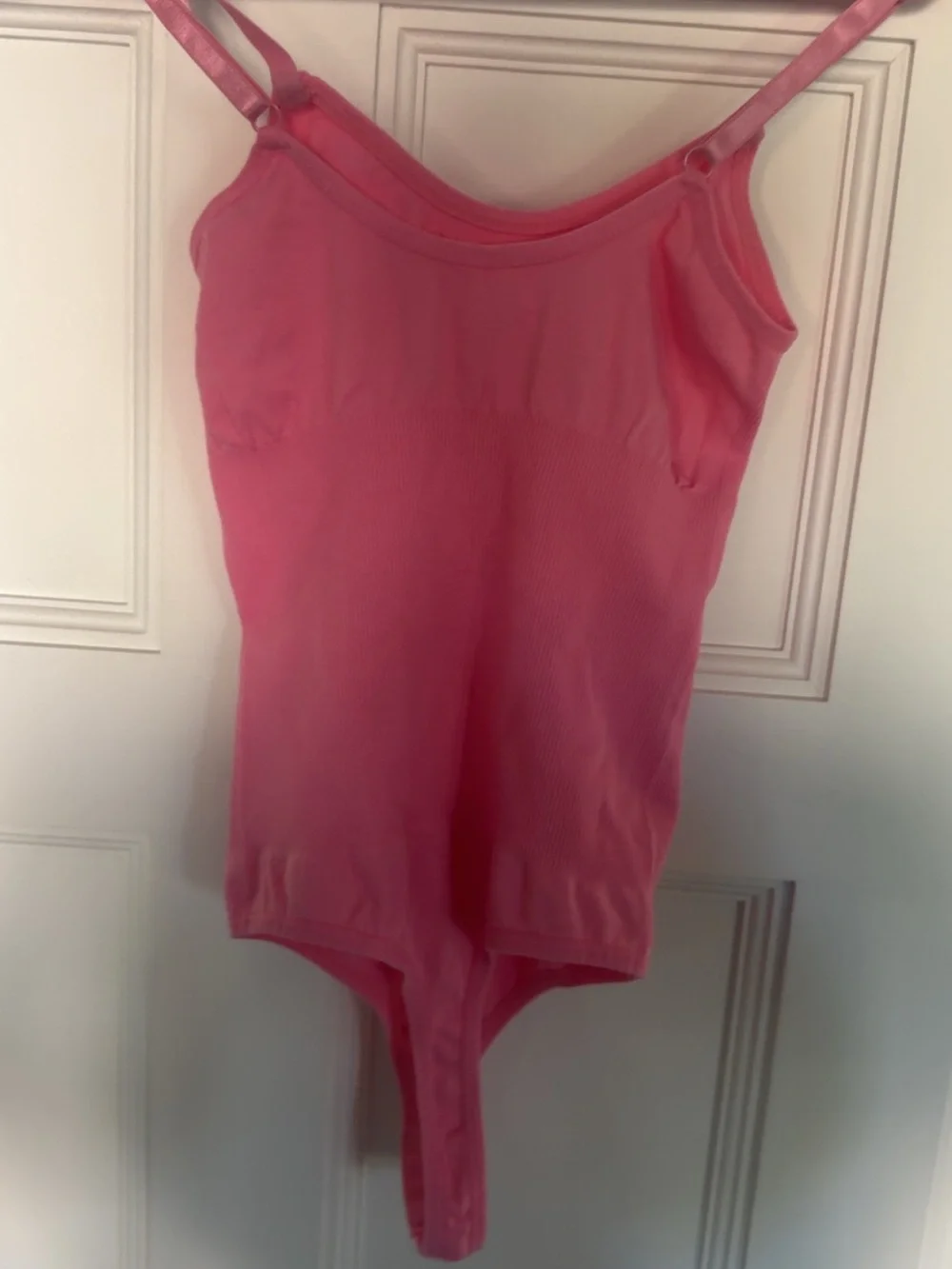 SHEIN Hot Pink Seamless Tank Bodysuit